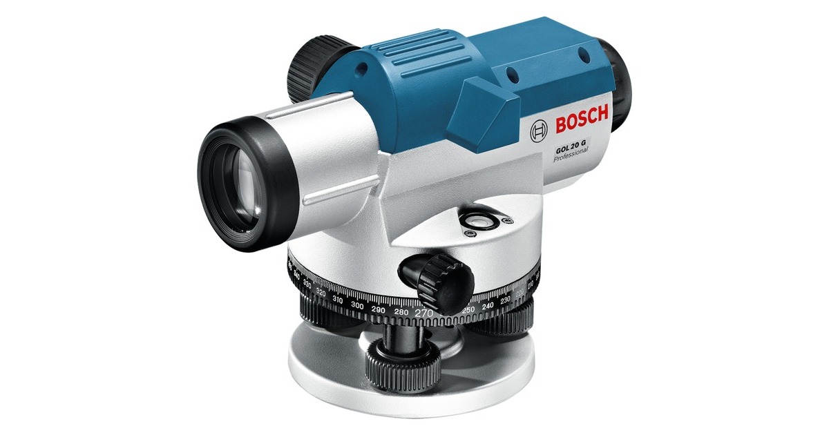 Bosch Optisches Nivelliergerät GOL 20 G Professional(blau, Koffer, Maßeinheit 400 Gon)