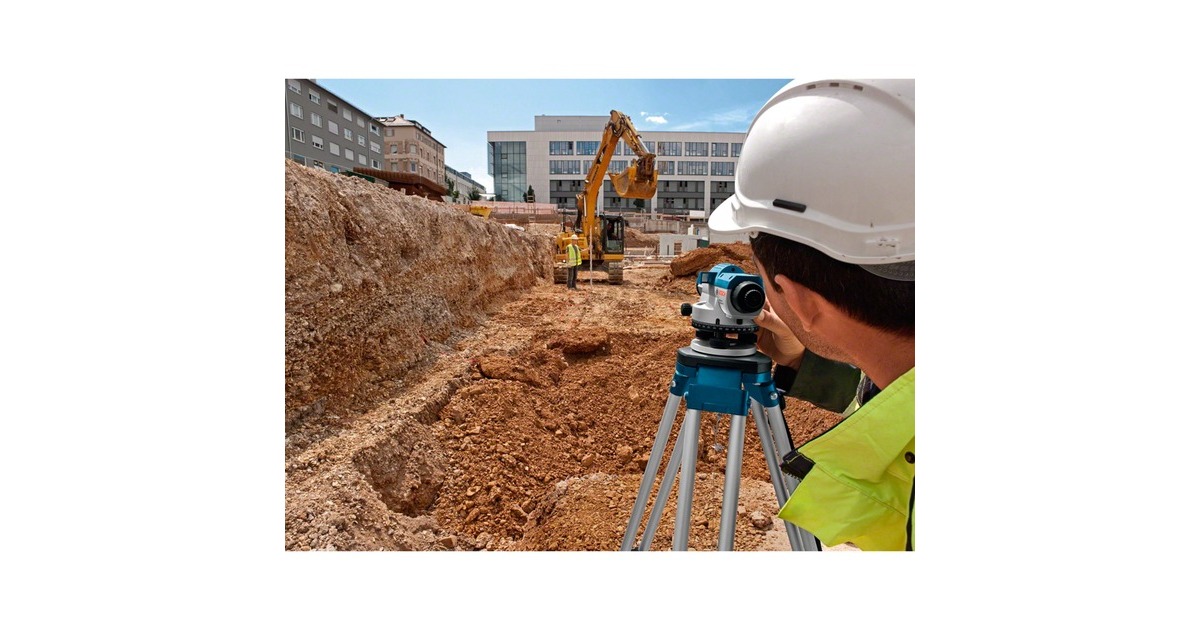 Bosch Optisches Nivelliergerät GOL 26 D Professional(blau, Koffer, Maßeinheit 360 Grad)