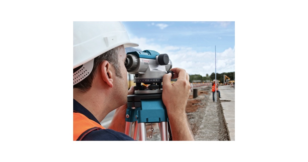 Bosch Optisches Nivelliergerät GOL 32 D Professional(blau, Koffer, Maßeinheit 360 Grad)
