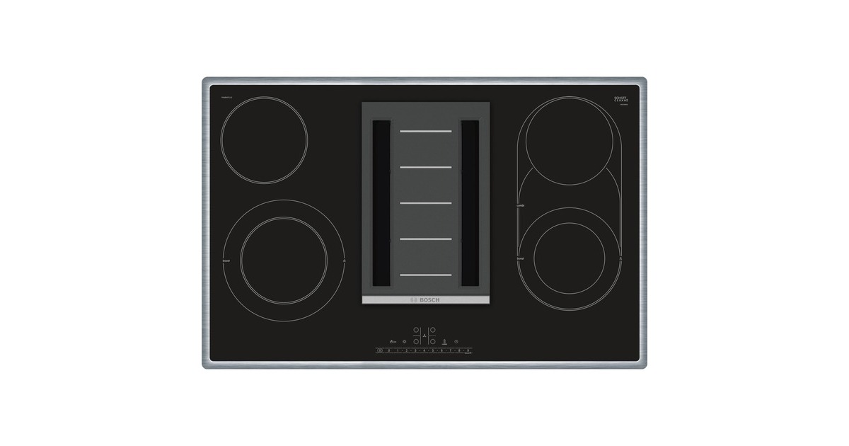Bosch PKM845F11E Serie | 6, Autarkes Kochfeld(schwarz/edelstahl, mit integriertem Dunstabzug)