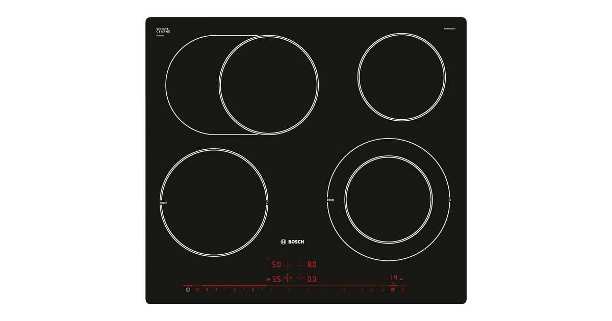 Bosch PKN601DP1D Serie | 8, Autarkes Kochfeld(schwarz)