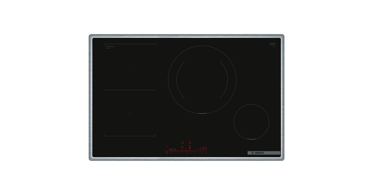 Bosch PVS845HB1E Serie 6, Autarkes Kochfeld(schwarz/edelstahl, 80 cm)