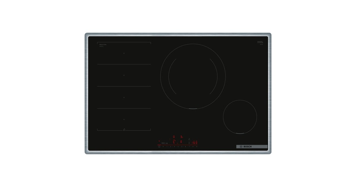 Bosch PXE845HC1E Serie 6, Autarkes Kochfeld(schwarz/edelstahl, 80 cm)