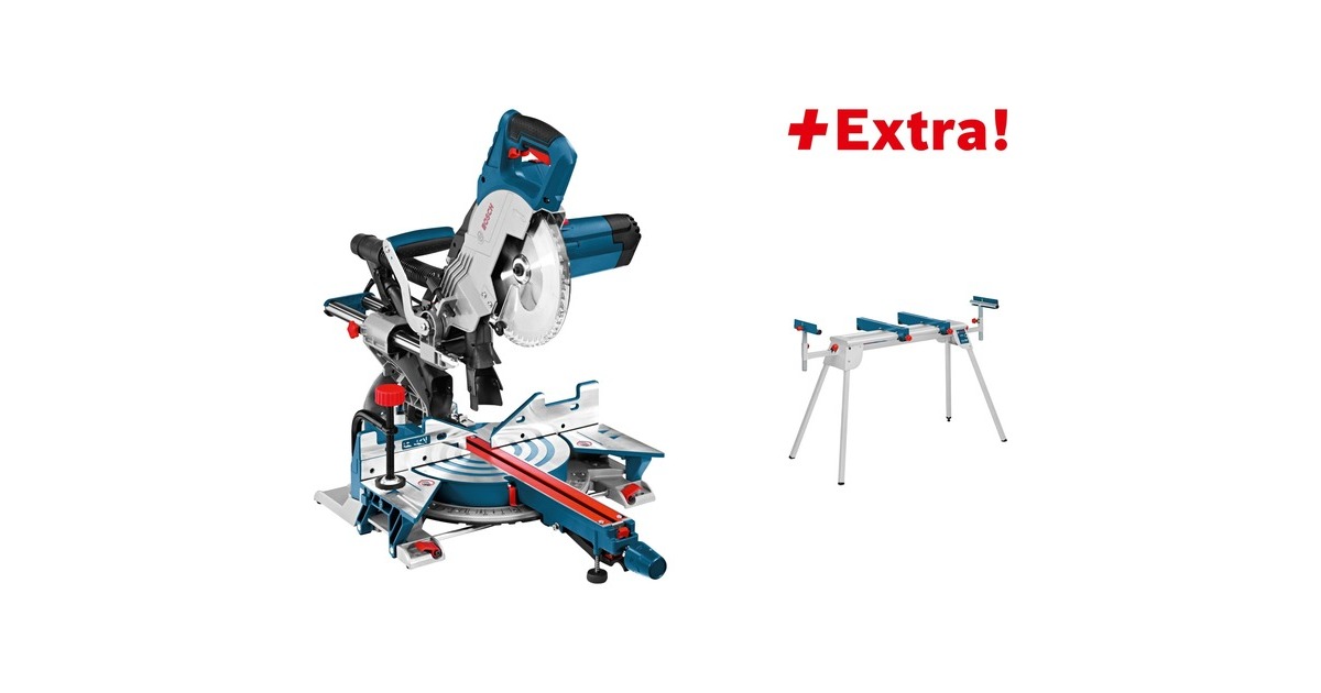 Bosch Paneelsäge GCM 8SJL + Tisch GTA2600, Kapp-und Gehrungssäge(blau/schwarz, 1.600 Watt)