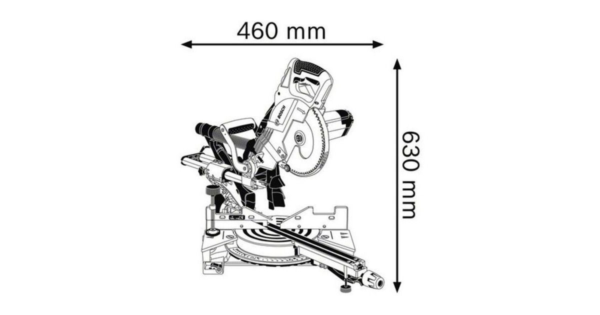 Bosch Paneelsäge GCM 8 SJL Professional, Kapp-und Gehrungssäge(blau/schwarz, 1.600 Watt)