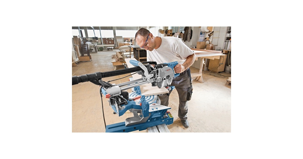 Bosch Paneelsäge GCM 8 SJL Professional, Kapp-und Gehrungssäge(blau/schwarz, 1.600 Watt)