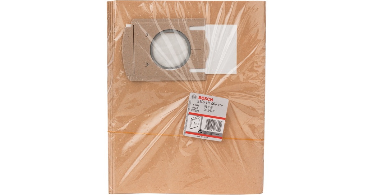 Bosch Papierfilterbeutel, für GAS 12-50, Staubsaugerbeutel(5 Stück)