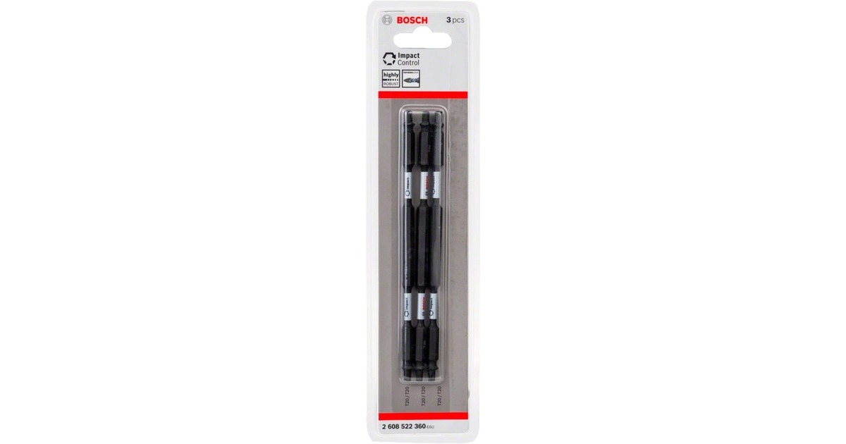 Bosch Pick and Click Impact Control Doppelklingenbit-Satz TORX, 8-teilig(65mm)