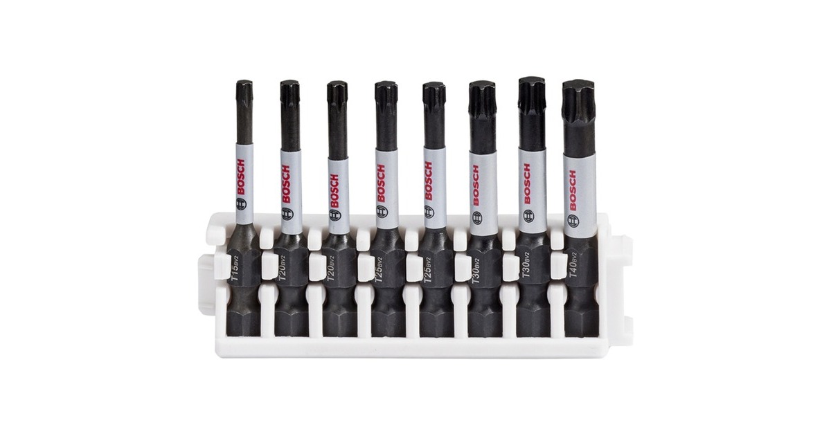 Bosch Pick and Click Impact Control Schrauberbit-Satz TORX, 8-teilig(50mm)