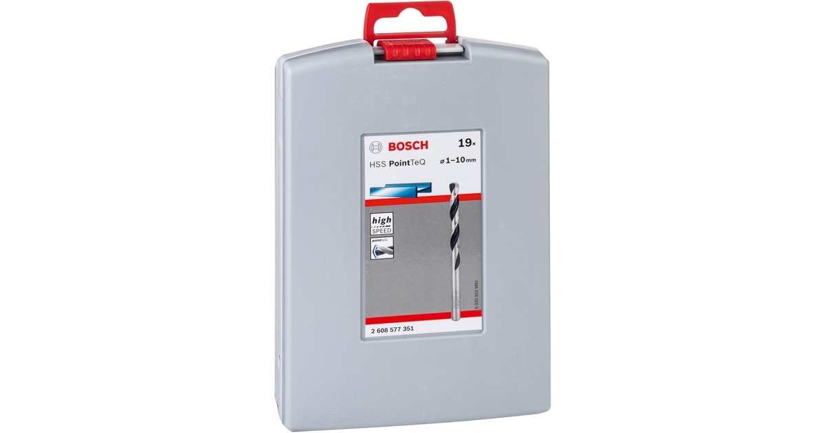 Bosch ProBox HSS-Spiralbohrer-Satz PointTeQ, 135°, 19-teilig