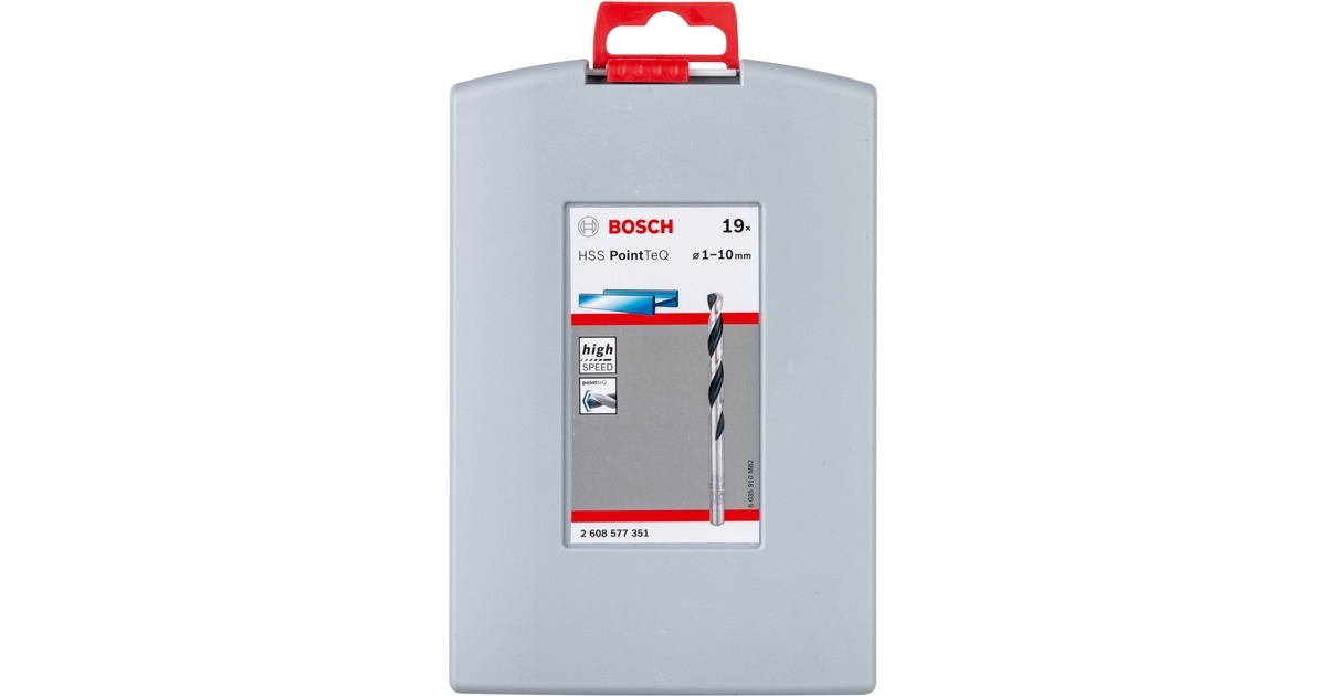 Bosch ProBox HSS-Spiralbohrer-Satz PointTeQ, 135°, 19-teilig