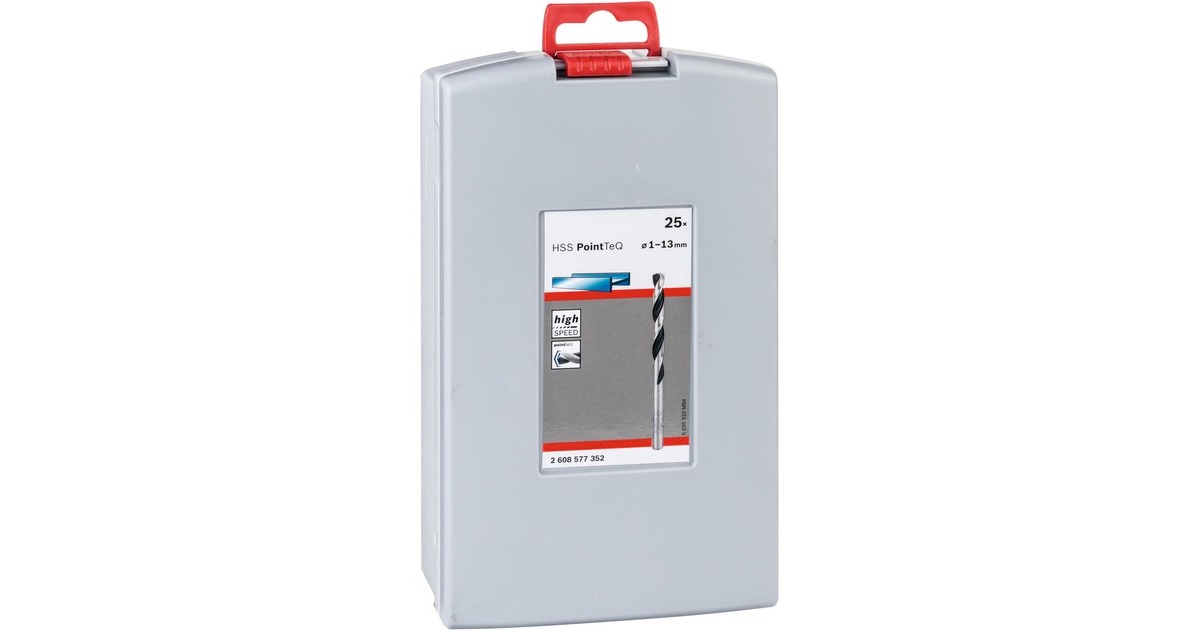 Bosch ProBox HSS-Spiralbohrer-Satz PointTeQ, 135°, 25-teilig