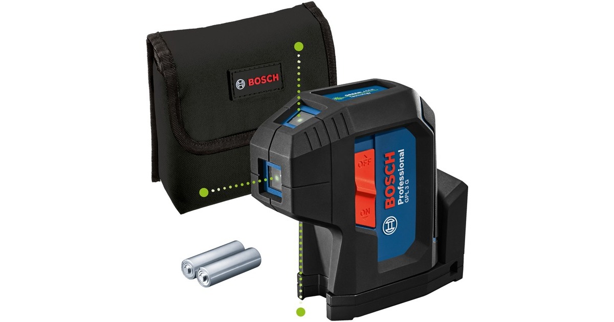 Bosch Punktlaser GPL 3 G Professional(blau/schwarz, grüne Laserpunkte)
