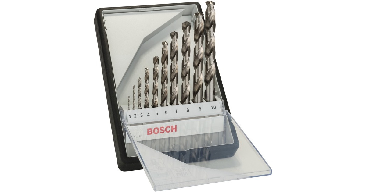 Bosch RobustLine HSS-Spiralbohrer-Satz, 135°, 10-teilig(in Kassette) Bosch RobustLine HSS-Spiralbohrer-Satz, 135°, 10-teilig(in Kassette)