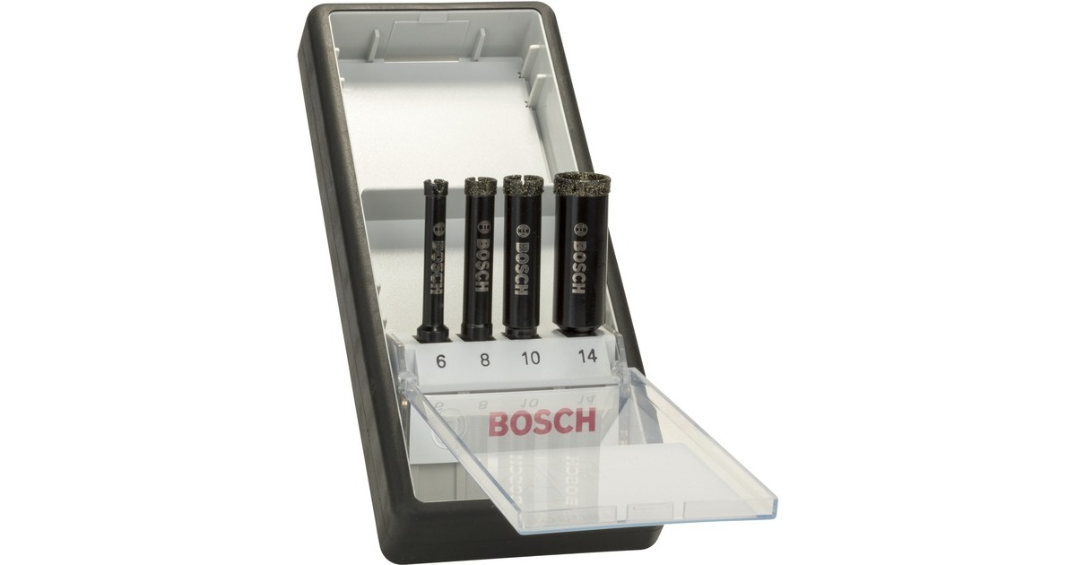 Bosch Robust Line Diamantnassbohrer-Satz, 4-teilig Bosch Robust Line Diamantnassbohrer-Satz, 4-teilig