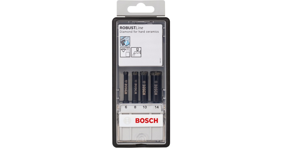 Bosch Robust Line Diamantnassbohrer-Satz, 4-teilig