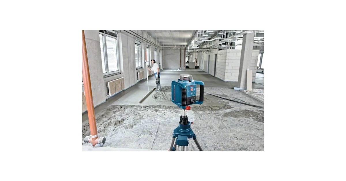 Bosch Rotationslaser GRL 300 HVG Professional, mit Halterung(blau, Koffer, grüne Laserlinie)
