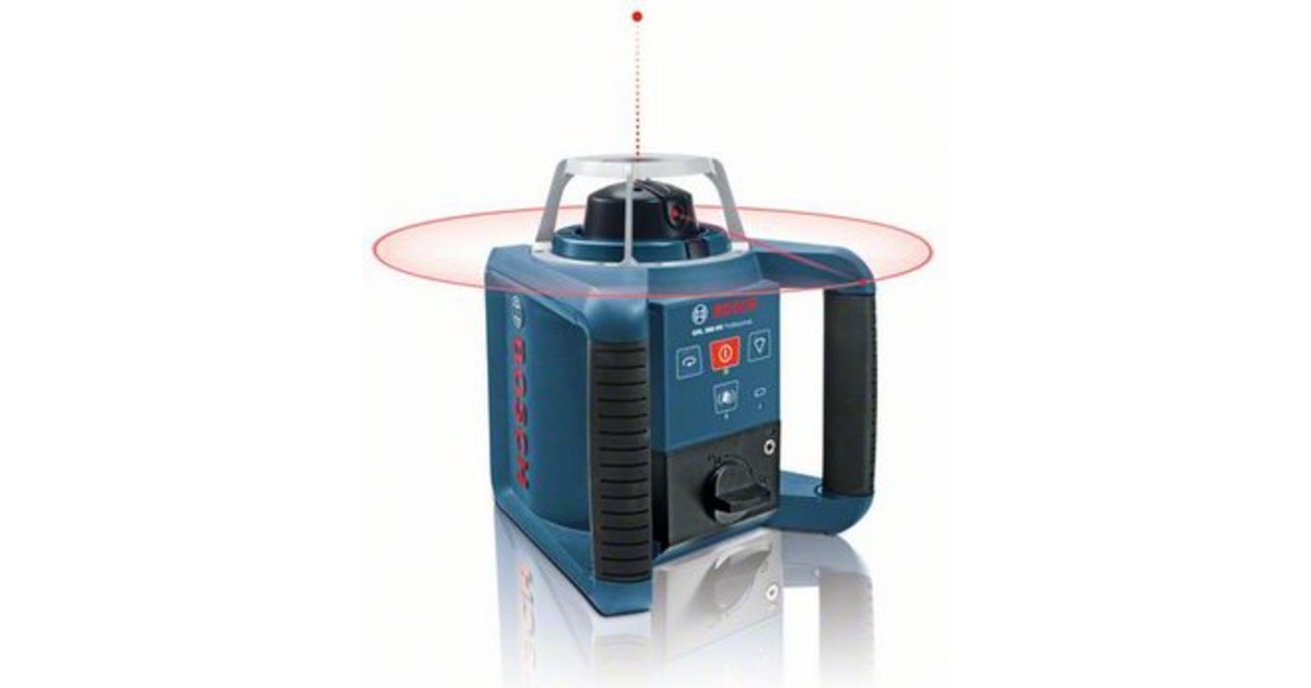 Bosch Rotationslaser GRL 300 HV Professional, mit Baustativ(blau, Koffer)