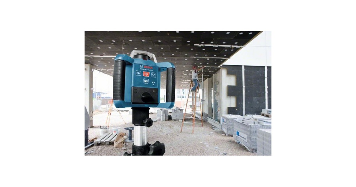 Bosch Rotationslaser GRL 300 HV Professional, mit Baustativ(blau, Koffer)