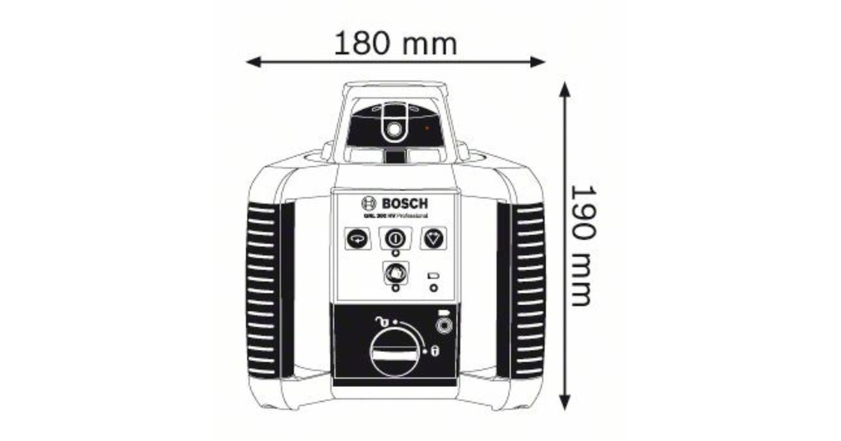 Bosch Rotationslaser GRL 300 HV Professional, mit Baustativ(blau, Koffer)