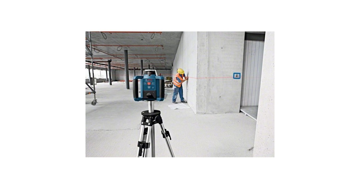 Bosch Rotationslaser GRL 300 HV Professional, mit Baustativ(blau, Koffer)