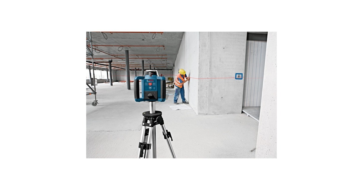 Bosch Rotationslaser GRL 300 HV Professional, mit Halterung(blau/schwarz, Koffer)