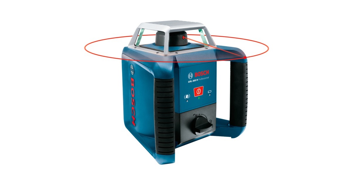 Bosch Rotationslaser GRL 400 H Professional, mit Empfänger(blau/schwarz, Koffer, rote Laserlinie)