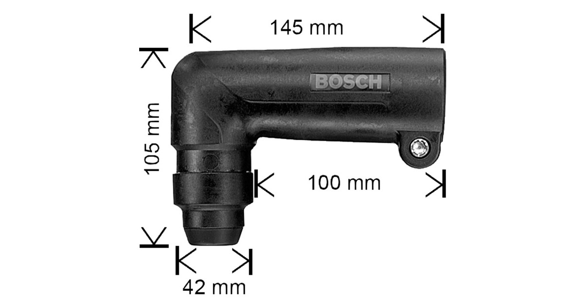Bosch SDS Plus-Winkelbohrkopf, für Bohrhämmer, Bohrfutter(schwarz)