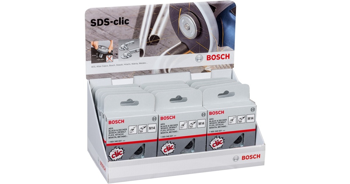 Bosch SDS-clic Schnellspannmutter M14, Aufsatz(15 Stück)