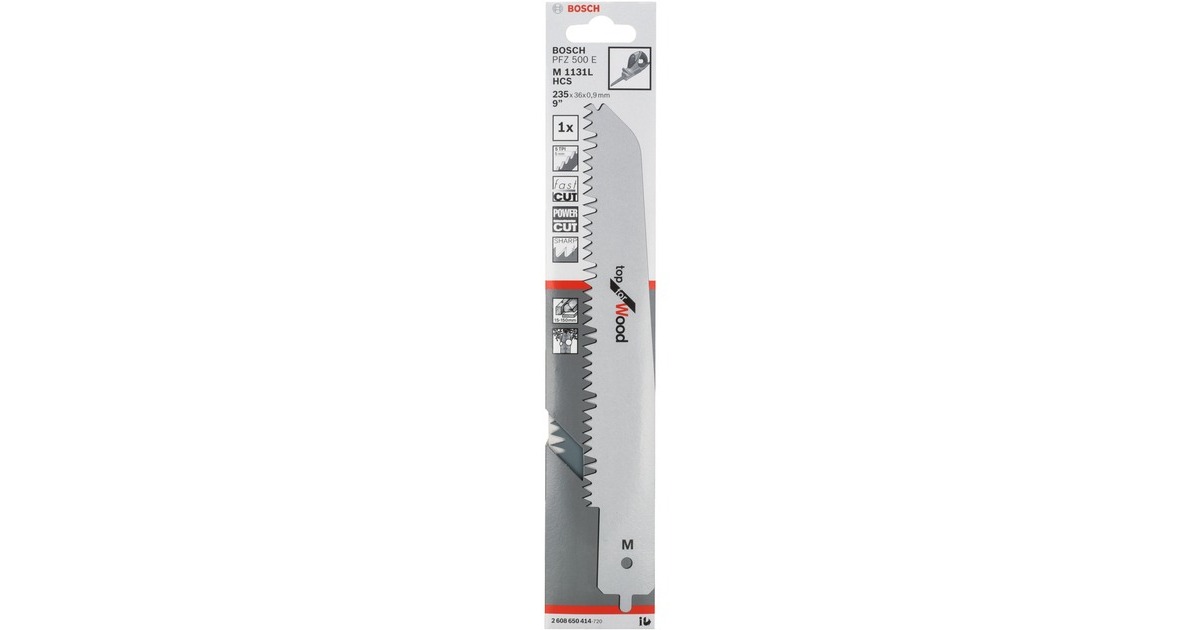 Bosch Säbelsägeblatt M 1131 L Top for Wood, 235mm(für Multisäge PFZ 500E) Bosch Säbelsägeblatt M 1131 L Top for Wood, 235mm(für Multisäge PFZ 500E)