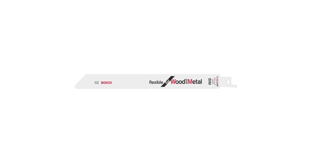 Bosch Säbelsägeblatt S 1022 HF Flexible for Wood and Metal, 100 Stück(Länge 200mm) Bosch Säbelsägeblatt S 1022 HF Flexible for Wood and Metal, 100 Stück(Länge 200mm)