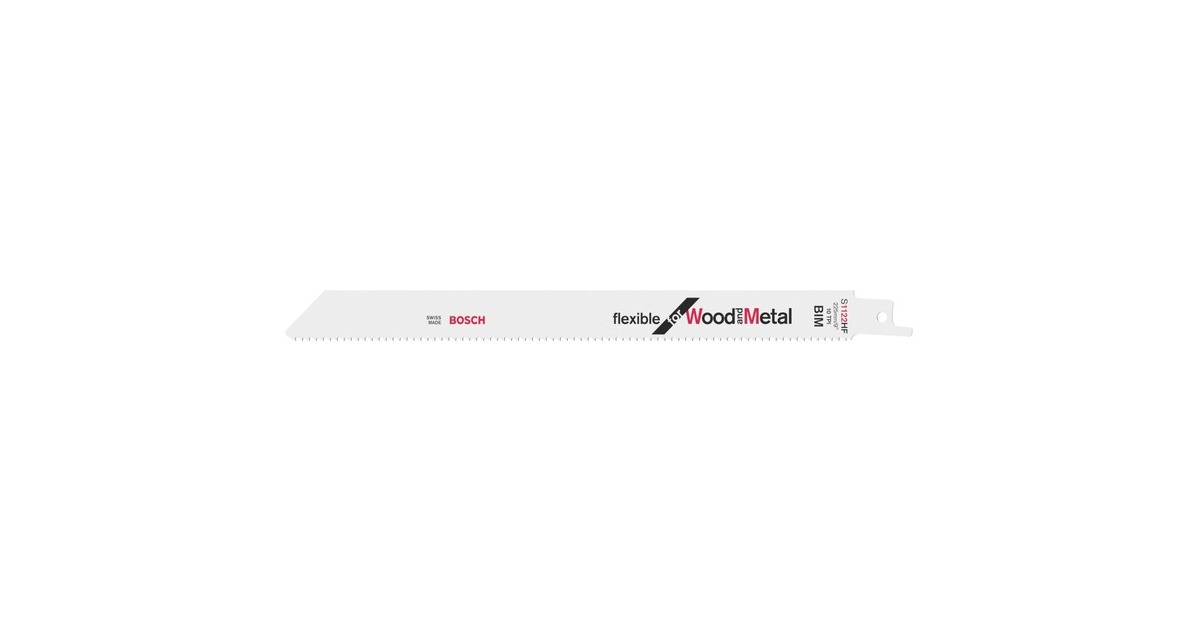 Bosch Säbelsägeblatt S 1122 HF Flexible for Wood and Metal, 25 Stück(Länge 225mm)
