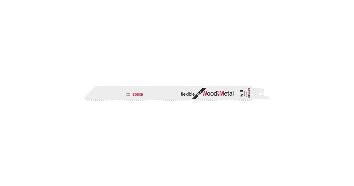 Bosch Säbelsägeblatt S 1122 HF Flexible for Wood and Metal, 2 Stück(Länge 225mm)