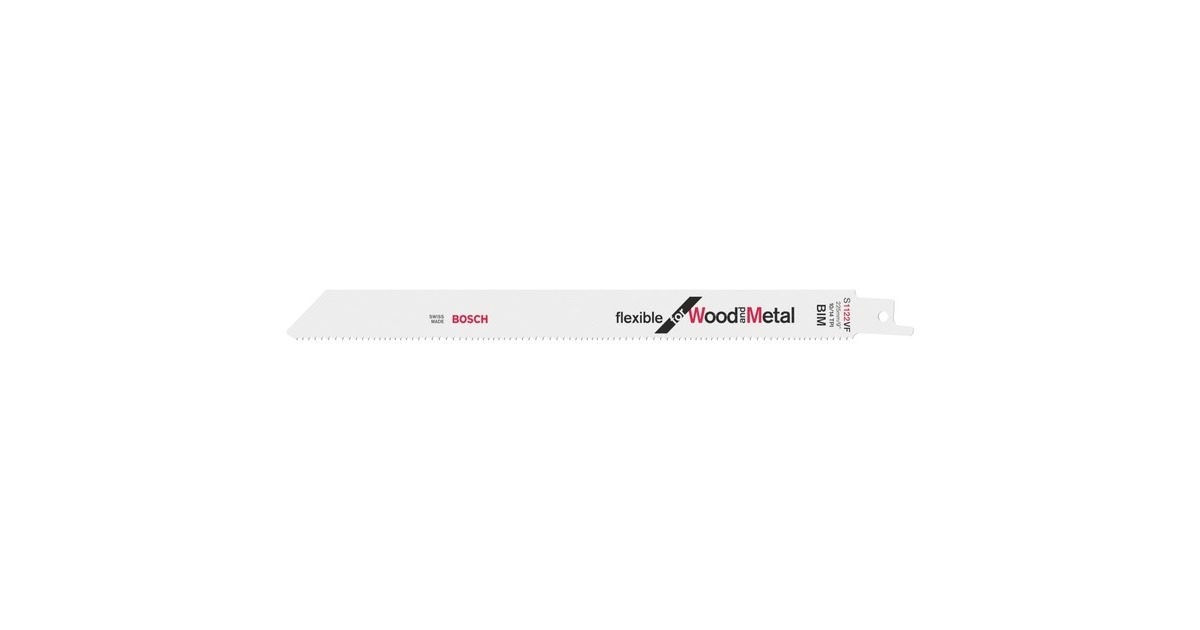 Bosch Säbelsägeblatt S 1122 VF Flexible for Wood and Metal, 25 Stück(Länge 225mm)