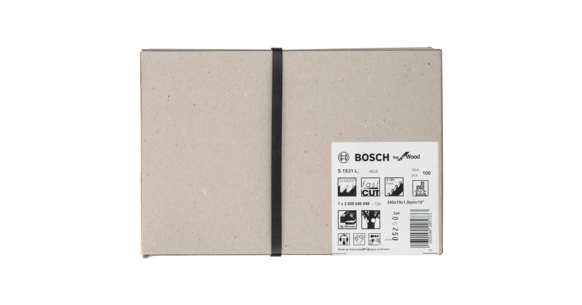 Bosch Säbelsägeblatt S 1531 L Top for Wood, 100 Stück(Länge 240mm)