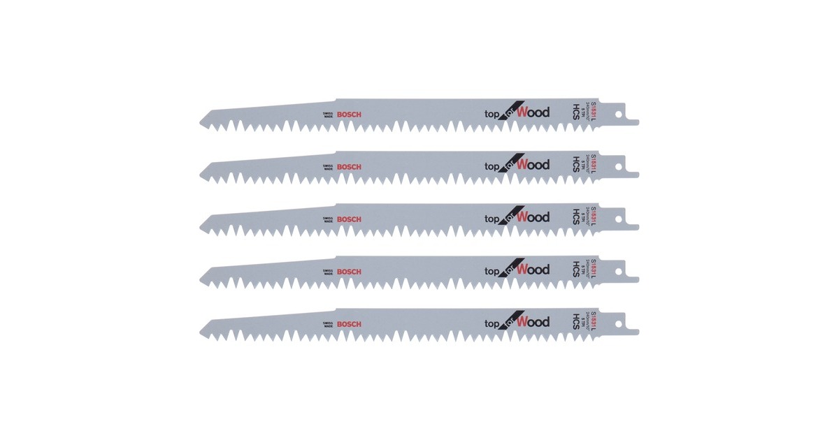 Bosch Säbelsägeblatt S 1531 L Top for Wood, 5 Stück(Länge 240mm)