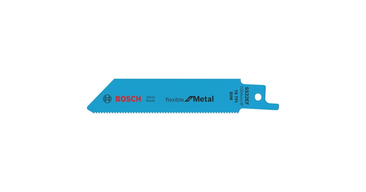 Bosch Säbelsägeblatt S 522 EF Flexible for Metal, 2 Stück(Länge 100mm)