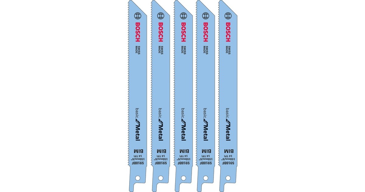 Bosch Säbelsägeblatt S 918 BF Basic for Metal, 5 Stück(Länge 150mm) Bosch Säbelsägeblatt S 918 BF Basic for Metal, 5 Stück(Länge 150mm)