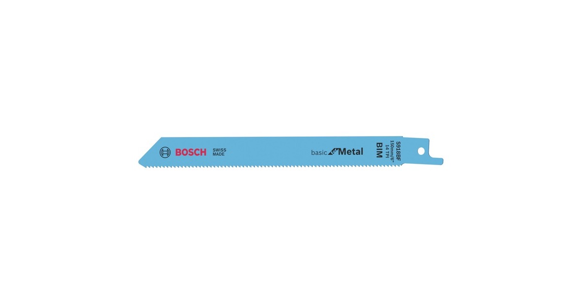 Bosch Säbelsägeblatt S 918 BF Basic for Metal, 5 Stück(Länge 150mm)