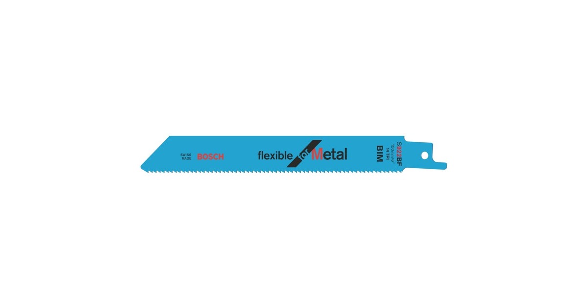 Bosch Säbelsägeblatt S 922 BF Flexible for Metal, 5 Stück(Länge 150mm) Bosch Säbelsägeblatt S 922 BF Flexible for Metal, 5 Stück(Länge 150mm)