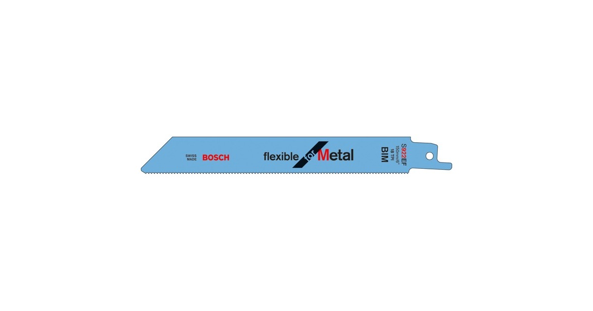 Bosch Säbelsägeblatt S 922 EF Flexible for Metal, 100 Stück(Länge 150mm)