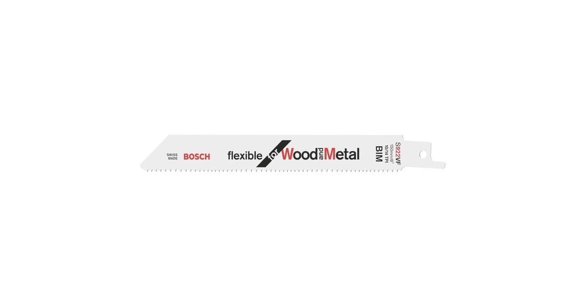 Bosch Säbelsägeblatt S 922 VF Flexible for Wood and Metal, 25 Stück(Länge 150mm)