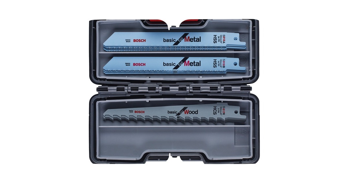 Bosch Säbelsägeblatt-Satz Wood and Metal Basic, 15-teilig(in ToughBox)