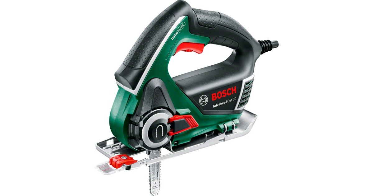 Bosch Säge NanoBlade AdvancedCut 50, Kettensäge(grün/schwarz, Koffer, 500 Watt)