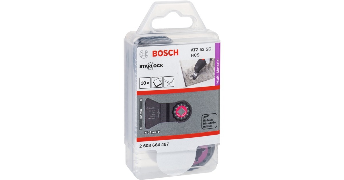 Bosch Schaber ATZ 52 SC Multi Material, biegesteif(10 Stück, HCS, Breite 52mm)