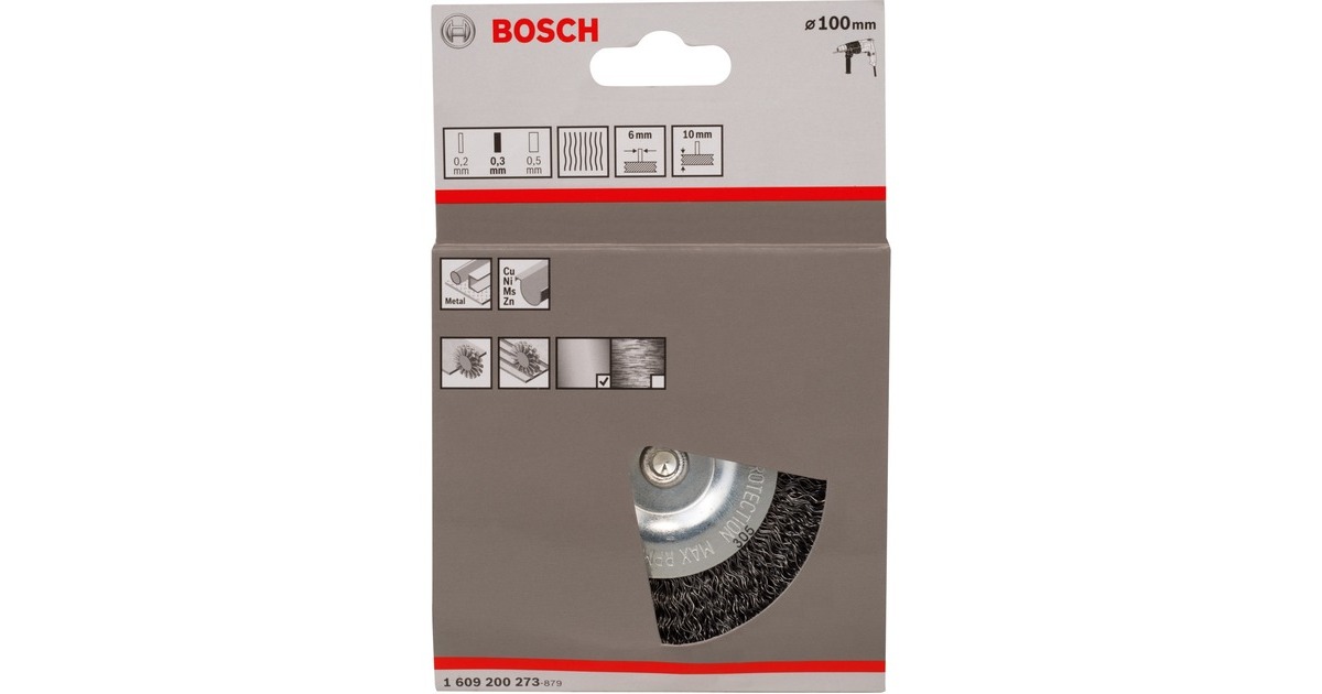 Bosch Scheibenbürste, Ø 100mm, gewellt(6mm Schaft, für Bohrmaschinen)