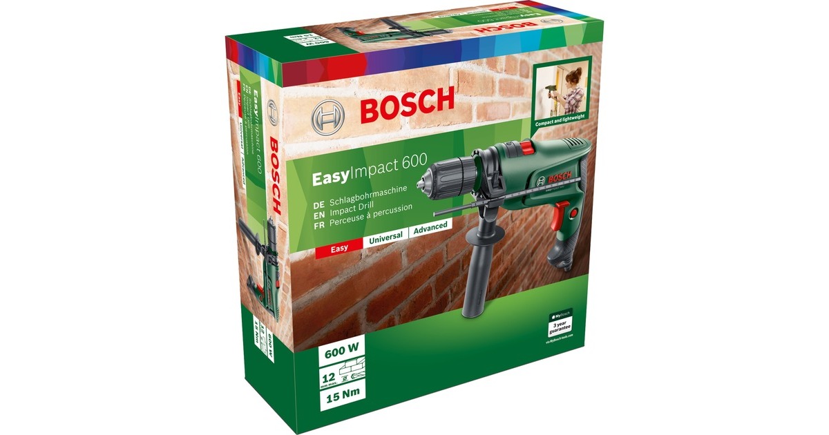 Bosch Schlagbohrmaschine EasyImpact 600(grün/schwarz, 600 Watt)
