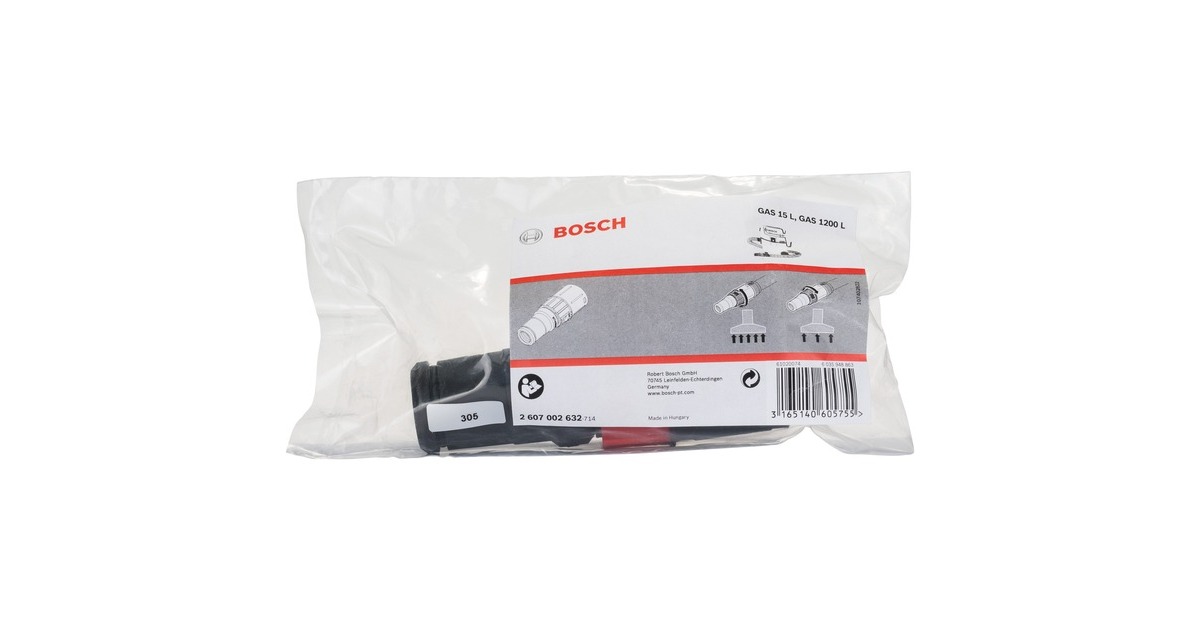 Bosch Schlauchmuffe für GAS 15 L / 1200 L, Adapter(schwarz/rot)