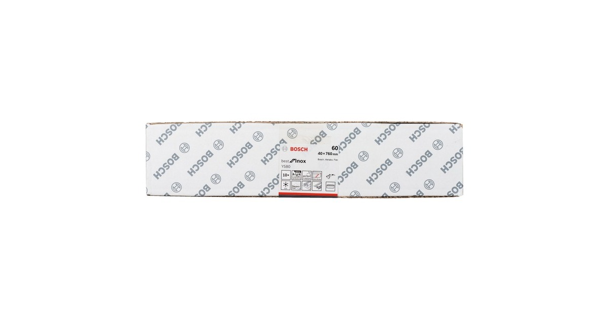 Bosch Schleifband Y580 Best for Inox, 40x760mm, K60(10 Stück, für Rohrbandschleifer)