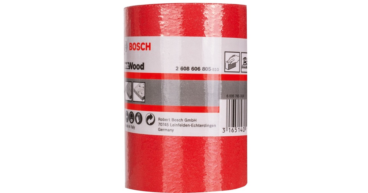 Bosch Schleifblatt C410 Standard for Wood and Paint, 93mm, K120(5 Meter Rolle, zum Handschleifen)